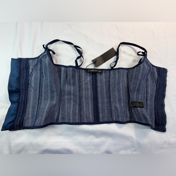 Revolve Lioness Denim Pin Striped Corset Size Small NWT - Picture 13 of 14